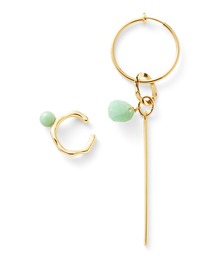 MEDE19F | MEDE19F 天然石をあしらったイヤアクセセット(イヤリング)