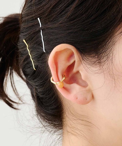 MEDE19F（メデジュウキュウ）の「ＭＥＤＥ１９Ｆ　天然石をあしらったイヤアクセセット（イヤリング・レディース・パープル/イエロー/グリーン・ONE SIZE）」の10枚目の写真