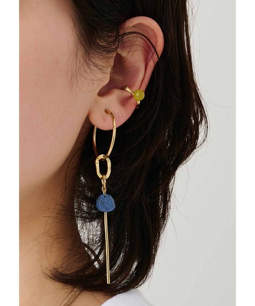 MEDE19F（メデジュウキュウ）の「ＭＥＤＥ１９Ｆ　天然石をあしらったイヤアクセセット（イヤリング・レディース・パープル/イエロー/グリーン・ONE SIZE）」の11枚目の写真