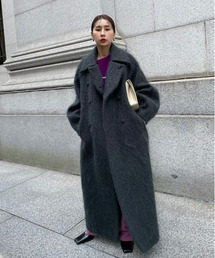 DEFORMATION COLLAR SHAGGY COAT