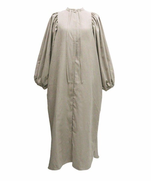 DONOBAN（ドノバン）の「ボリュームスリーブシャツワンピース（シャツワンピース・レディース・チャコール/ベージュ/キャメル/ピンク/カーキ・F）」の22枚目の写真