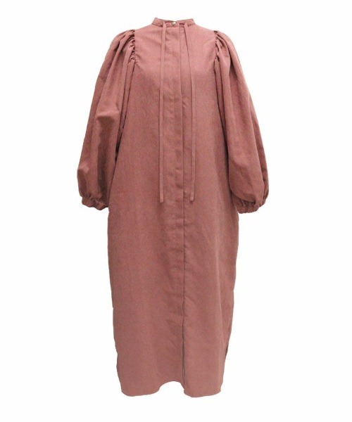 DONOBAN（ドノバン）の「ボリュームスリーブシャツワンピース（シャツワンピース・レディース・チャコール/ベージュ/キャメル/ピンク/カーキ・F）」の21枚目の写真