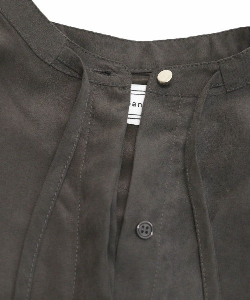 DONOBAN（ドノバン）の「ボリュームスリーブシャツワンピース（シャツワンピース・レディース・チャコール/ベージュ/キャメル/ピンク/カーキ・F）」の18枚目の写真