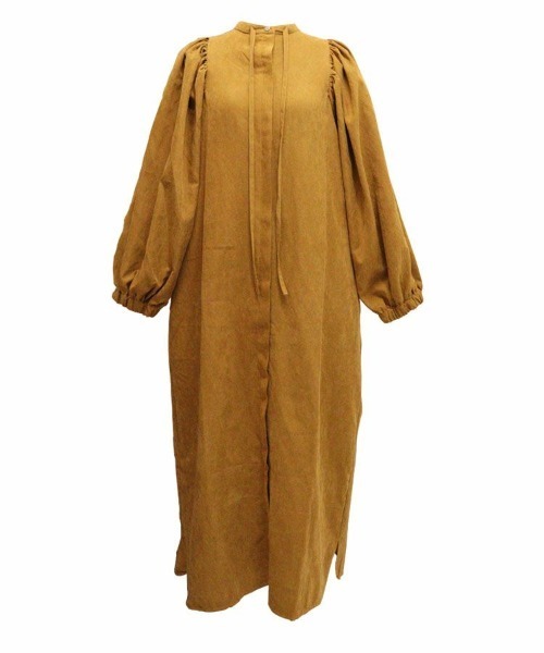 DONOBAN（ドノバン）の「ボリュームスリーブシャツワンピース（シャツワンピース・レディース・チャコール/ベージュ/キャメル/ピンク/カーキ・F）」の20枚目の写真