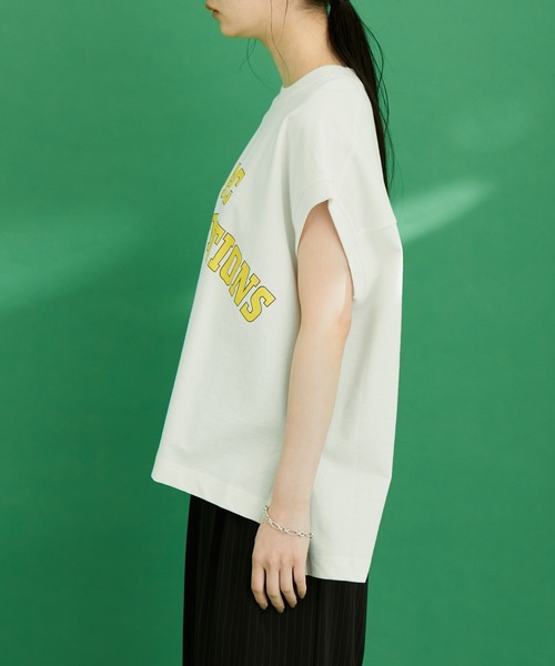 ADAM ET ROPE'（アダムエロペ）の「【WEB限定】ロゴスウェットTEE（Tシャツ/カットソー・レディース・ブラック/ホワイト/クリーム/ピンク系その他2・FREE）」の11枚目の写真