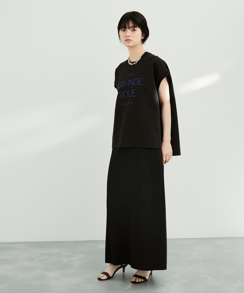 ADAM ET ROPE'（アダムエロペ）の「【WEB限定】ロゴスウェットTEE（Tシャツ/カットソー・レディース・ブラック/ホワイト/クリーム/ピンク系その他2・FREE）」の16枚目の写真