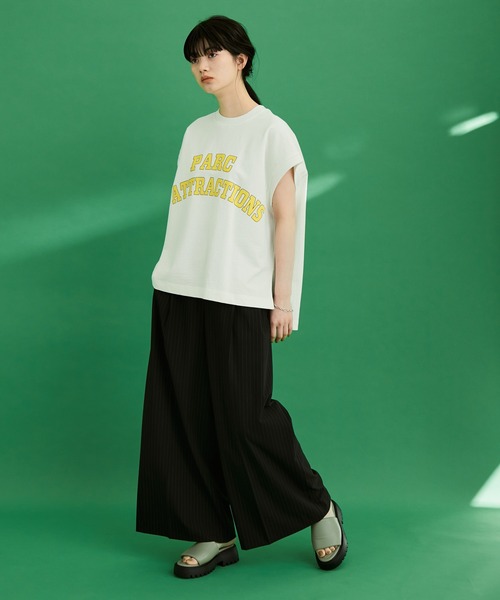 ADAM ET ROPE'（アダムエロペ）の「【WEB限定】ロゴスウェットTEE（Tシャツ/カットソー・レディース・ブラック/ホワイト/クリーム/ピンク系その他2・FREE）」の17枚目の写真