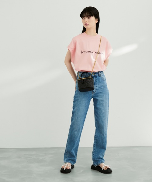 ADAM ET ROPE'（アダムエロペ）の「【WEB限定】ロゴスウェットTEE（Tシャツ/カットソー・レディース・ブラック/ホワイト/クリーム/ピンク系その他2・FREE）」の19枚目の写真