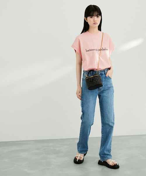 ADAM ET ROPE'（アダムエロペ）の「【WEB限定】ロゴスウェットTEE（Tシャツ/カットソー・レディース・ブラック/ホワイト/クリーム/ピンク系その他2・FREE）」の20枚目の写真