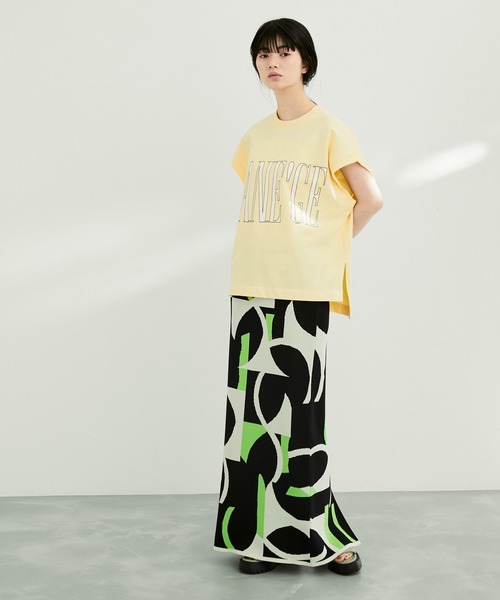 ADAM ET ROPE'（アダムエロペ）の「【WEB限定】ロゴスウェットTEE（Tシャツ/カットソー・レディース・ブラック/ホワイト/クリーム/ピンク系その他2・FREE）」の21枚目の写真