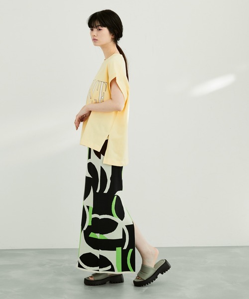 ADAM ET ROPE'（アダムエロペ）の「【WEB限定】ロゴスウェットTEE（Tシャツ/カットソー・レディース・ブラック/ホワイト/クリーム/ピンク系その他2・FREE）」の22枚目の写真