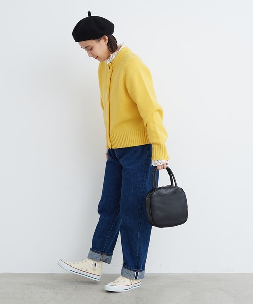 CHILD WOMAN（チャイルドウーマン）の「Extrafine merino wool 5GGクルーネックカーディガン（カーディガン/ボレロ・レディース・レッド/ブルー/アイボリー/イエロー/グリーン/オレンジ/ネイビー・FREE）」の21枚目の写真