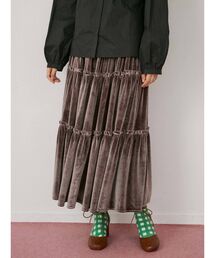 merry jenny | ベロアティアードスカート(スカート)