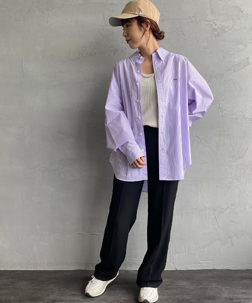 THE SHINZONE（ザ　シンゾーン）の「[THE SHINZONE/ザ シンゾーン] 別注 オーバーサイズダディシャツ（シャツ/ブラウス・レディース・パープル/サックスブルー/グリーン/イエロー・S）」の20枚目の写真