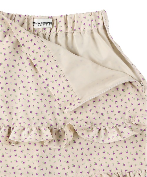 MIRO AMURETTE（ミロアミュレット）の「rose frill skirt/ローズフリルスカート（スカート・レディース・パープル/レッド・FREE）」の12枚目の写真