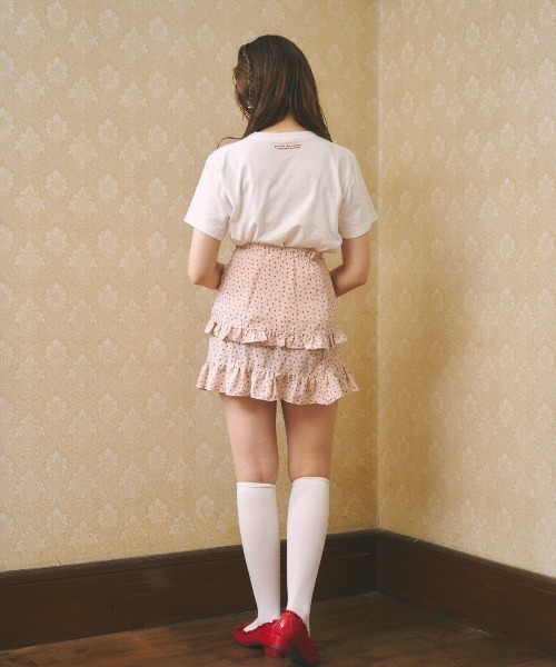 MIRO AMURETTE（ミロアミュレット）の「rose frill skirt/ローズフリルスカート（スカート・レディース・パープル/レッド・FREE）」の16枚目の写真