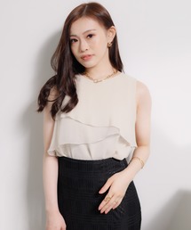 LIPSERVICE | ティアードシフォントップス(タンクトップ)