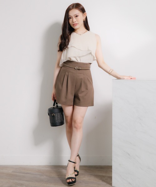 LIPSERVICE（リップサービス）の「ティアードシフォントップス（タンクトップ・レディース・アイボリー/グリーン/ブラック・FREE）」の6枚目の写真