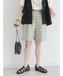 ehka sopo | 無地／チェックセンタープレスショートパンツ(その他パンツ)