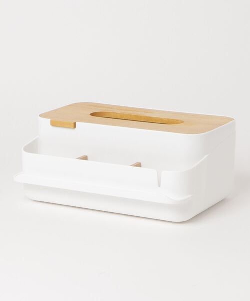 小物入れ付きで便利！ 収納 ティッシュケース ティッシュボックス