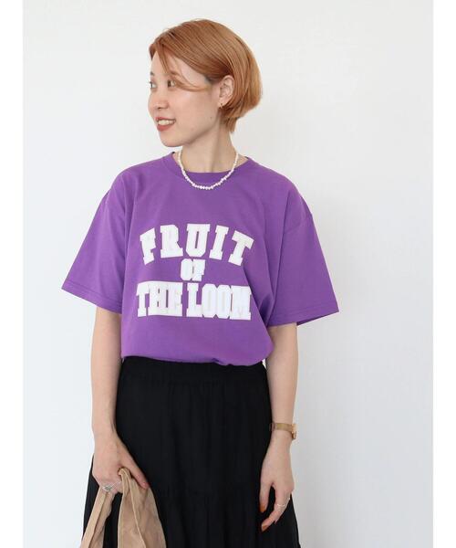 AMERICAN HOLIC（アメリカンホリック）の「【FRUIT OF THE LOOM】カレッジロゴTEE（Tシャツ/カットソー・レディース・ホワイト/ブラック/オレンジ/ミント/ベージュ・L/M）」の12枚目の写真