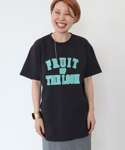 AMERICAN HOLIC（アメリカンホリック）の「【FRUIT OF THE LOOM】カレッジロゴTEE（Tシャツ/カットソー・レディース・ホワイト/ブラック/オレンジ/ミント/ベージュ・L/M）」の6枚目の写真