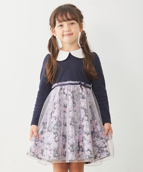 花柄ドッキングチュールワンピース ワンピース Any Fam エニィファム のファッション通販 Zozotown