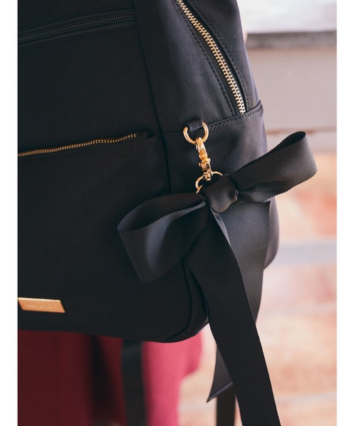 Maison de FLEUR（メゾンドフルール）の「リボンスクエアリュック（バックパック/リュック・レディース・ブラック・FREE）」の14枚目の写真