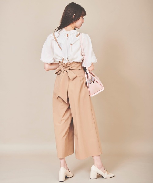 31 Sons de mode(トランテアン ソン ドゥ モード)の「リボンベルトワイドパンツ(その他パンツ・レディース・ブラック/ベージュ・36/38)」の14枚目の写真