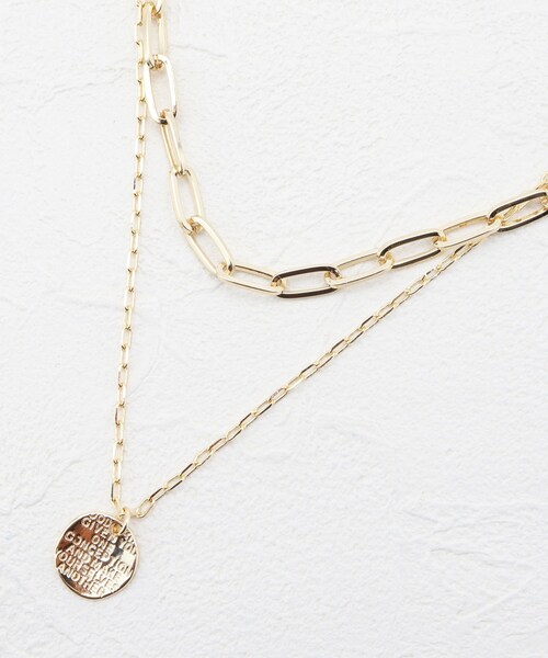 SHOO・LA・RUE（シューラルー）の「◆チェーン&丸プレートネックレス（ネックレス・レディース・シルバー/ゴールド・00）」の4枚目の写真