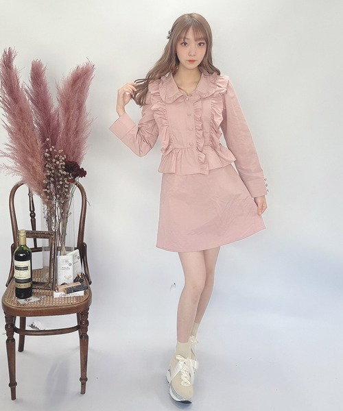 Swankiss（スワンキス）の「PI twill frill O/P（ワンピース・レディース・ブラック/ベージュ/ピンク・FREE）」の5枚目の写真