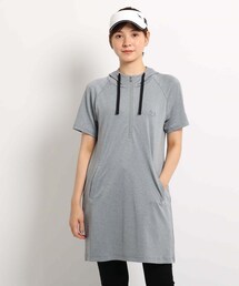 adabat | ◆ハーフジップ 半袖チュニック WEB限定サイズあり(チュニック)