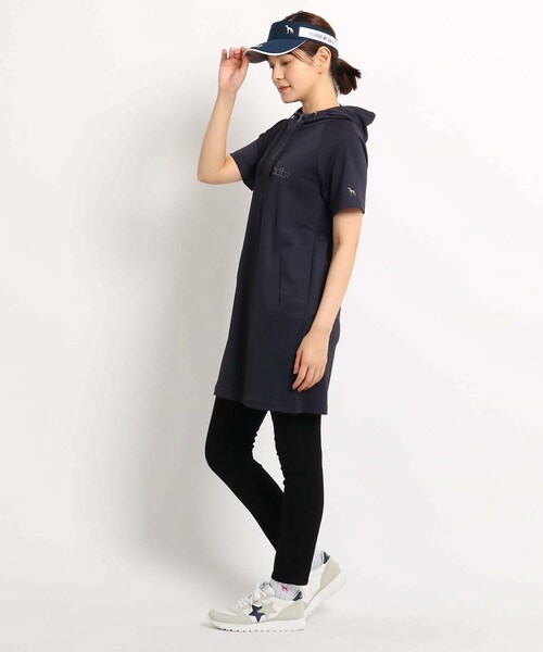 adabat（アダバット）の「◆ハーフジップ 半袖チュニック WEB限定サイズあり（チュニック・レディース・ダークネイビー/グレー系4・36/38/40/42）」の17枚目の写真