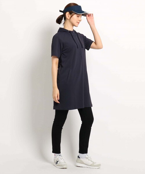 adabat（アダバット）の「◆ハーフジップ 半袖チュニック WEB限定サイズあり（チュニック・レディース・ダークネイビー/グレー系4・36/38/40/42）」の19枚目の写真