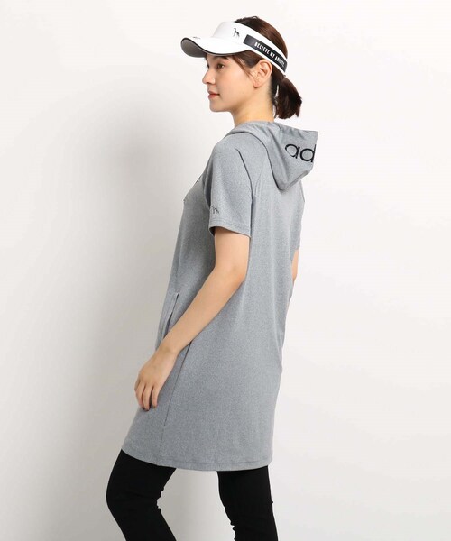 adabat（アダバット）の「◆ハーフジップ 半袖チュニック WEB限定サイズあり（チュニック・レディース・ダークネイビー/グレー系4・36/38/40/42）」の21枚目の写真