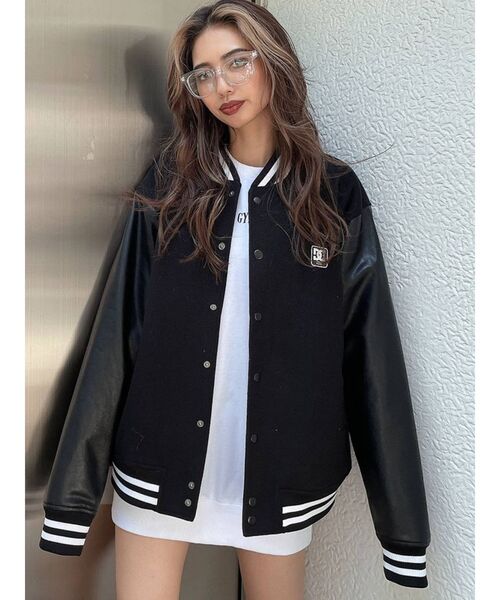 GYDA(ジェイダ)の「【WEB限定】GYDA×DC BACK LOGOスタジャン(ブルゾン・レディース・ブラック・FREE)」の5枚目の写真
