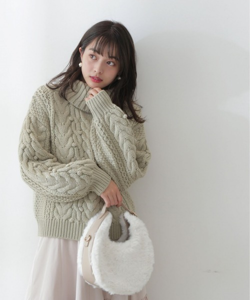 PROPORTION BODY DRESSING（プロポーションボディドレッシング）の「ローゲージショートニット / 1212270903（ニット/セーター・レディース・ピンク/ブラウン/ホワイト系その他/ライトグリーン・FREE）」の5枚目の写真