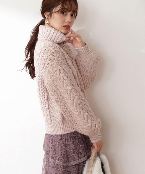 PROPORTION BODY DRESSING（プロポーションボディドレッシング）の「ローゲージショートニット / 1212270903（ニット/セーター・レディース・ピンク/ブラウン/ホワイト系その他/ライトグリーン・FREE）」の7枚目の写真