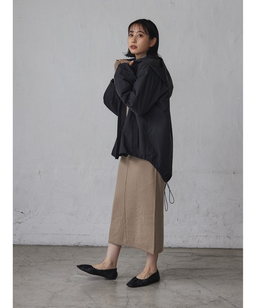 rem closet（レムクローゼット）の「アウトリンキングミラノリブワンピース（ワンピース・レディース・ベージュ/チャコールグレー/ブルー・FREE）」の13枚目の写真