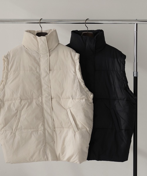 hellam（へラム）の「中綿ボリュームダウンベスト（ダウンベスト・レディース・アイボリー/ブラック・FREE）」の21枚目の写真