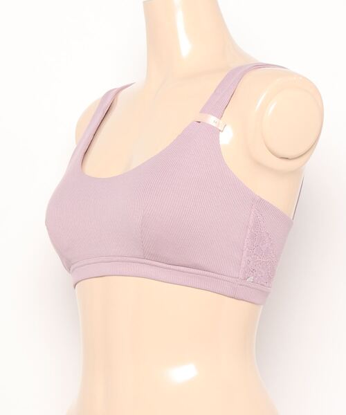 AMOSTYLE BY Triumph（アモスタイルバイトリンプ）の「【肌触りの良い綿混リブ素材を使用】AMOSTYLEシンプルナイトブラ コンフォートタッチ AMST1363 N-Top4 JX（ナイトブラ・レディース・ライラック/グレー・L/LL/M）」の11枚目の写真
