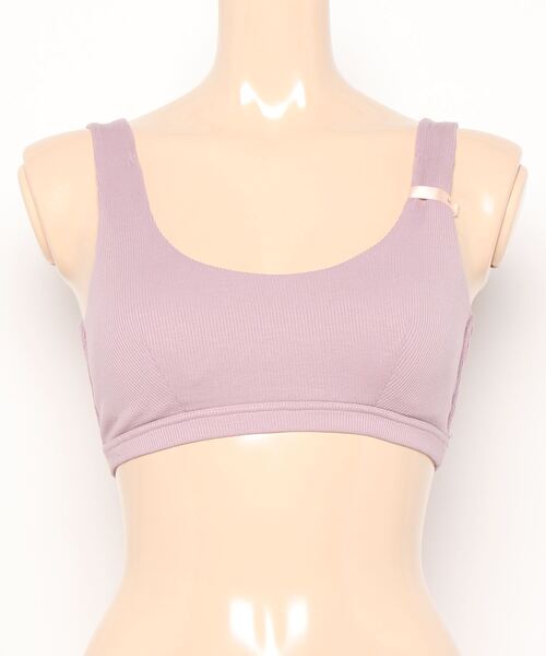 AMOSTYLE BY Triumph（アモスタイルバイトリンプ）の「【肌触りの良い綿混リブ素材を使用】AMOSTYLEシンプルナイトブラ コンフォートタッチ AMST1363 N-Top4 JX（ナイトブラ・レディース・ライラック/グレー・L/LL/M）」の16枚目の写真