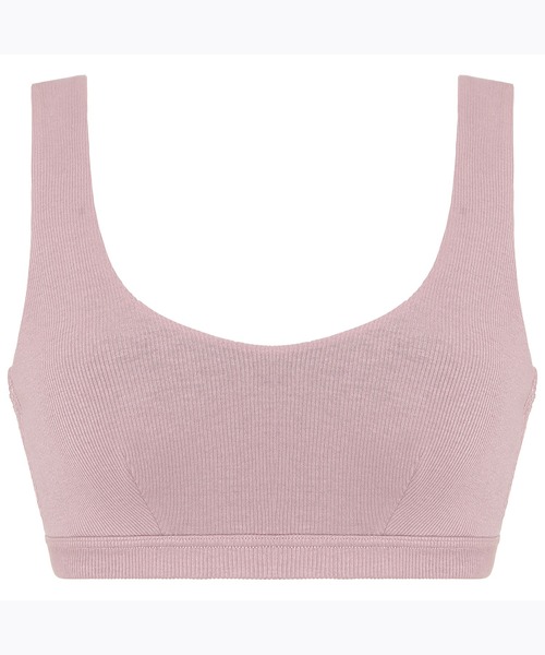 AMOSTYLE BY Triumph（アモスタイルバイトリンプ）の「【肌触りの良い綿混リブ素材を使用】AMOSTYLEシンプルナイトブラ コンフォートタッチ AMST1363 N-Top4 JX（ナイトブラ・レディース・ライラック/グレー・L/LL/M）」の17枚目の写真