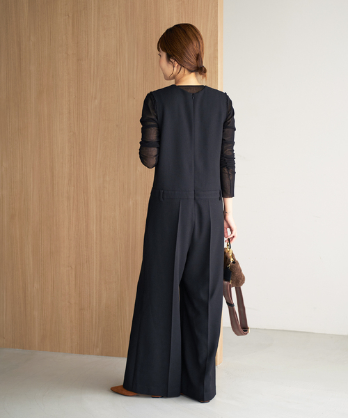 美品 plage プラージュ Deep V/N オールインワン サロペット 36 plage（プラージュ）の「スラブDeep V/N オールインワン（サロペット