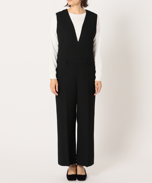 美品 plage プラージュ Deep V/N オールインワン サロペット 36 plage（プラージュ）の「スラブDeep V/N オールインワン（サロペット