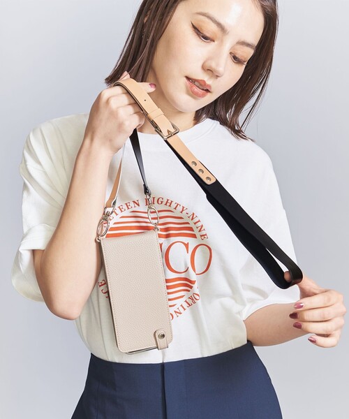 ajew（エジュー）の「＜ajew＞レザー ストラップ ショルダー（スマホグッズ・レディース・オリーブ/ブラック・FREE）」の14枚目の写真