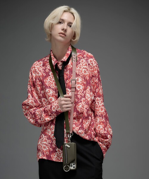 ajew（エジュー）の「＜ajew＞レザー ストラップ ショルダー（スマホグッズ・レディース・オリーブ/ブラック・FREE）」の21枚目の写真