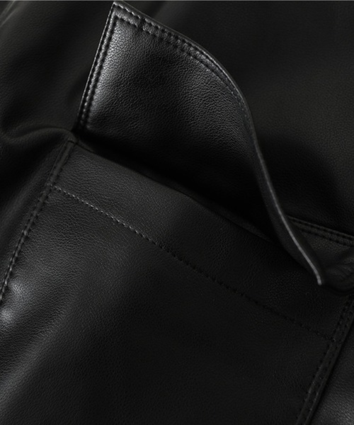 aimoha（アイモハ）の「フェイクレザージャケット（ライダースジャケット・レディース・ブラック・SMALL/MEDIUM/LARGE）」の7枚目の写真