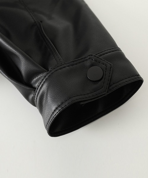 aimoha（アイモハ）の「フェイクレザージャケット（ライダースジャケット・レディース・ブラック・SMALL/MEDIUM/LARGE）」の8枚目の写真