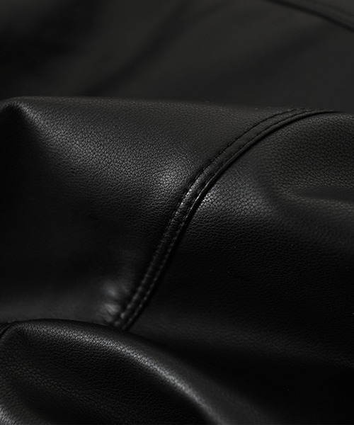 aimoha（アイモハ）の「フェイクレザージャケット（ライダースジャケット・レディース・ブラック・SMALL/MEDIUM/LARGE）」の9枚目の写真